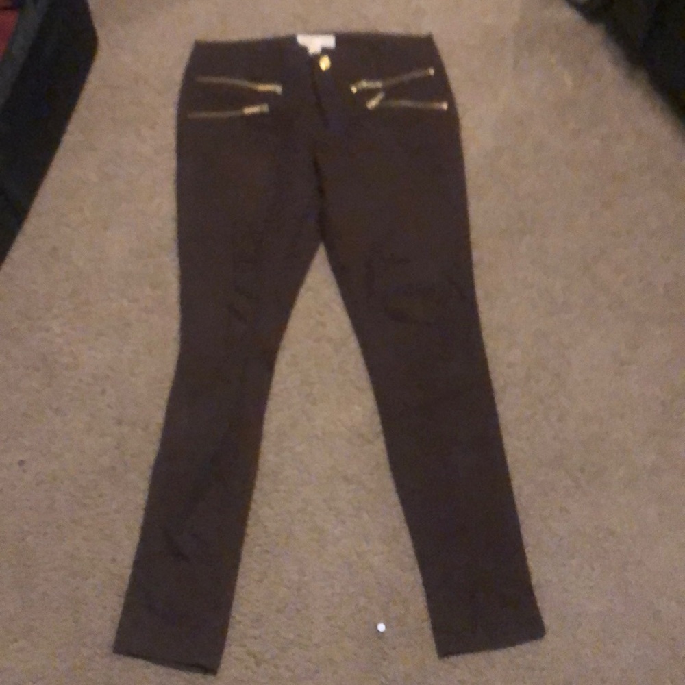 Michael Kors brown skinny jeans size 6
